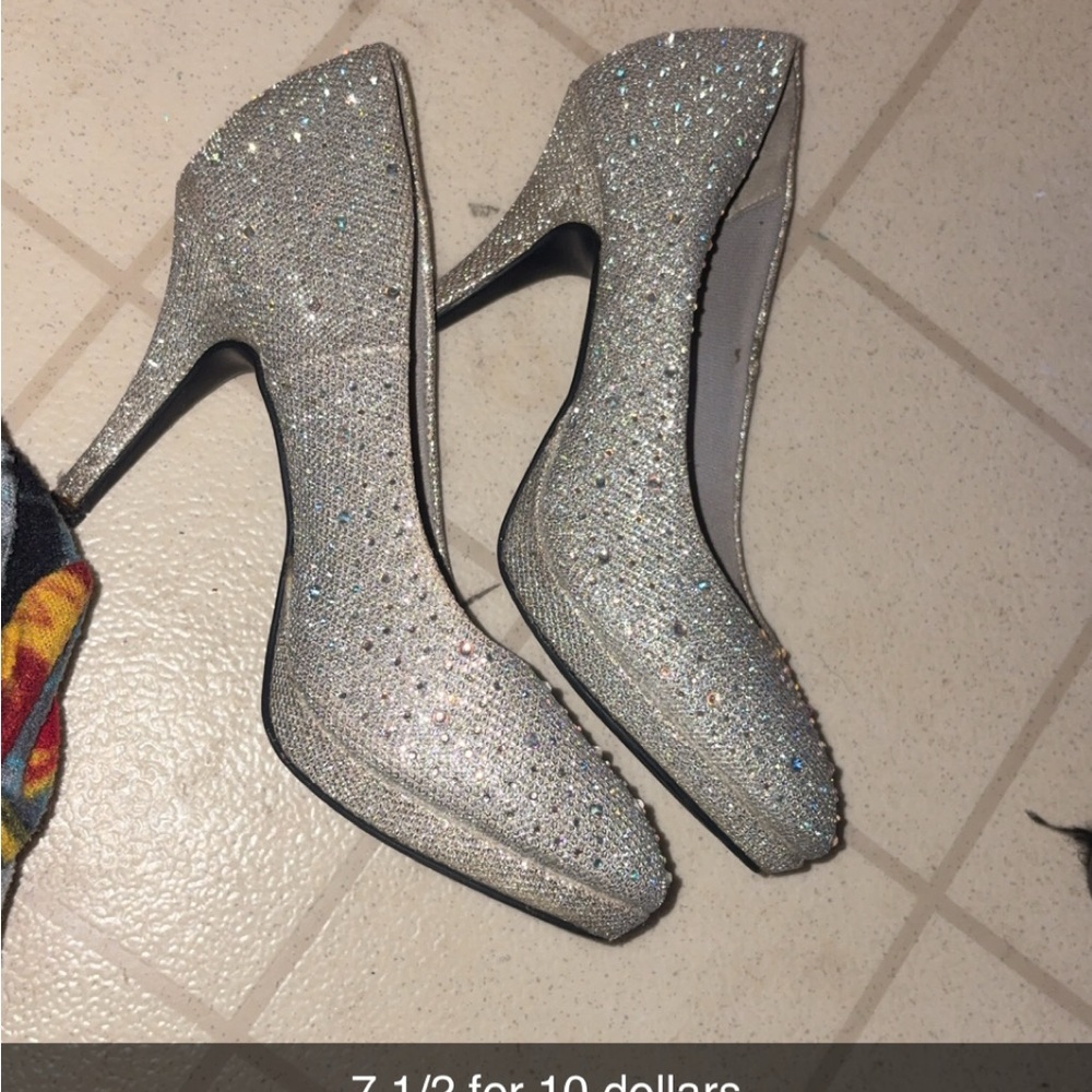 Elegant Silver High Heels